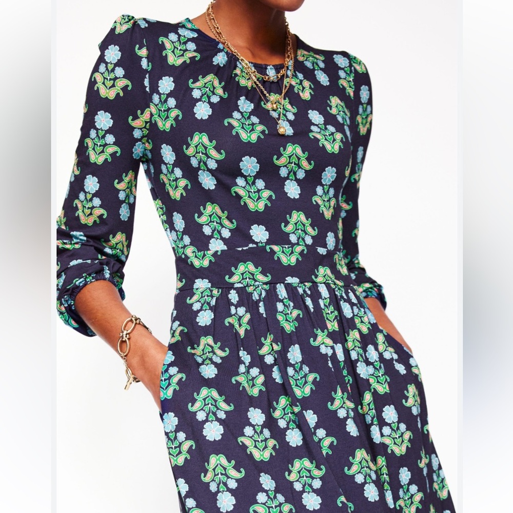 Boden Alexandra Blouson Jersey Dress Womens 4